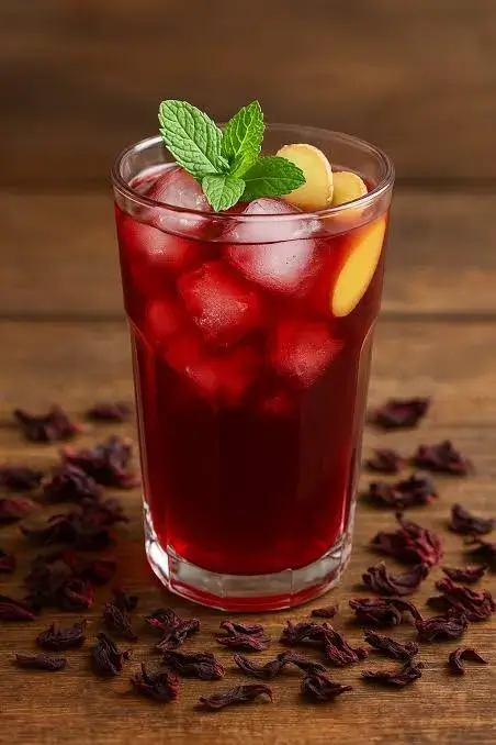 Jus de bissap maison servi au restaurant ESENGO à Brazzaville